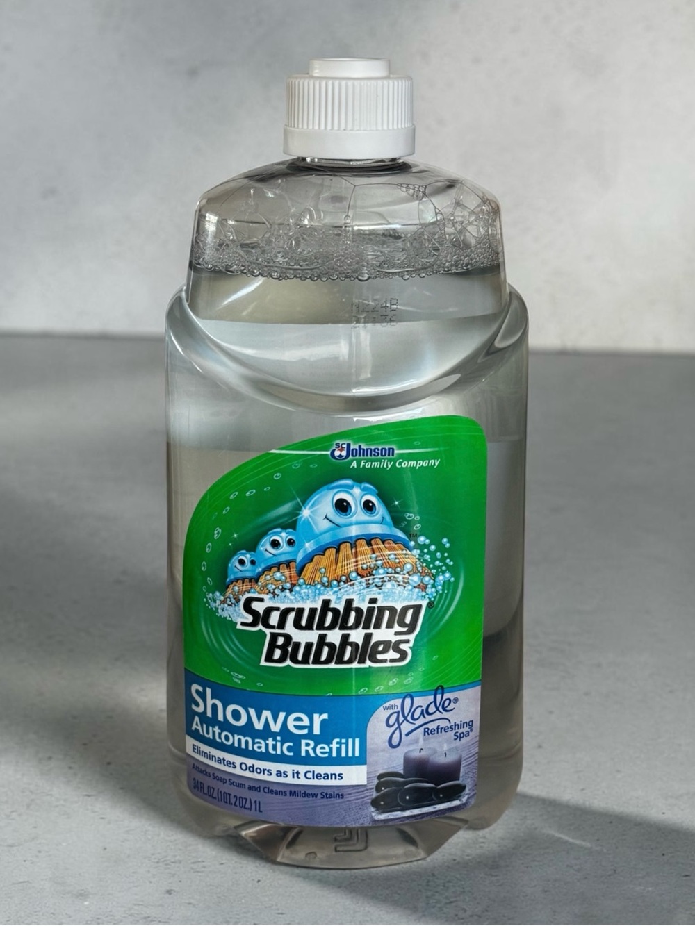 Scrubbing Bubbles Automatic Shower Cleaner Refill 34oz Glade Refreshing Spa New